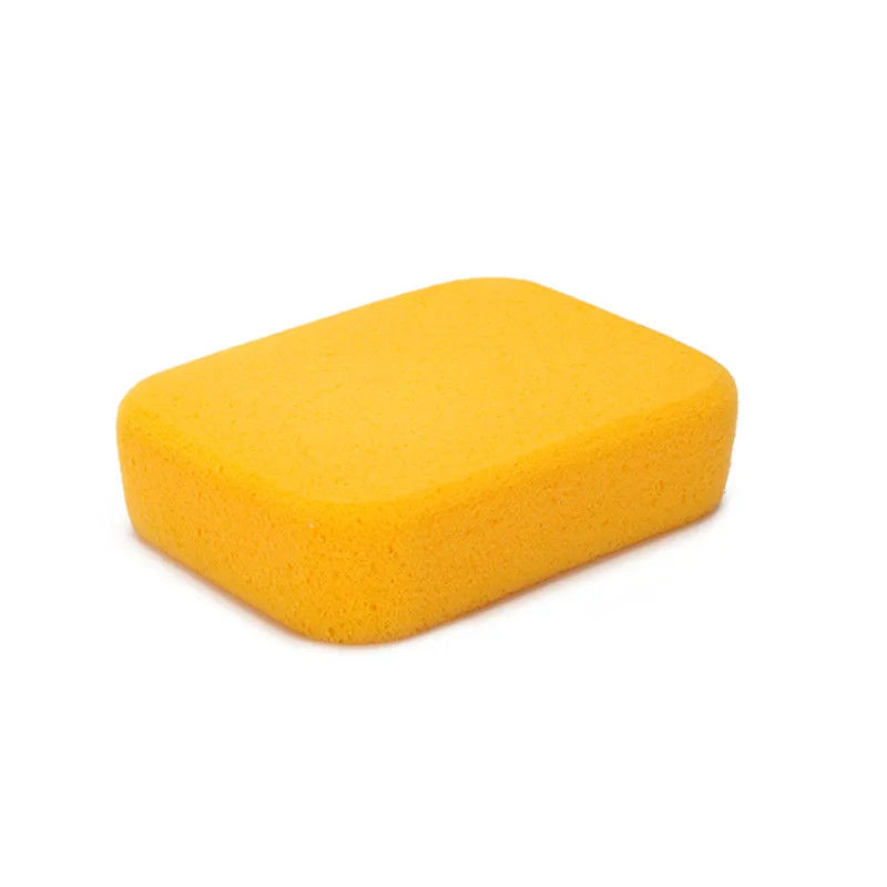 Éponge durable de cachetage de coulis dans la couleur jaune de sachet en plastique