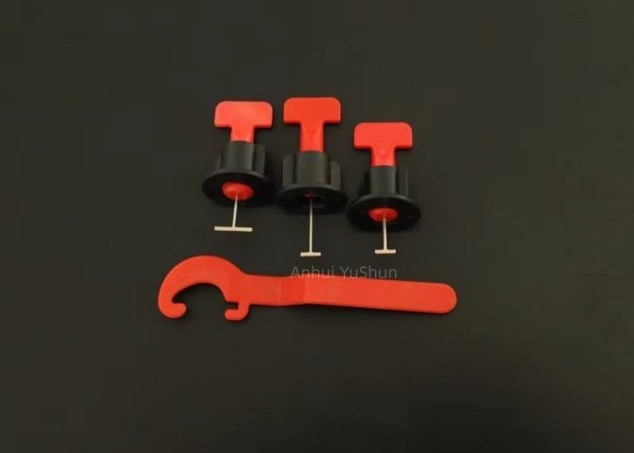 50 pcs/sac Clips de nivellement de carreaux T Type 1,5 mm utilisation de couleur rouge pour l'installation de revêtements de sol