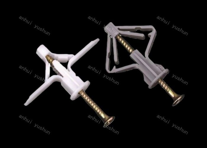Ancre en plastique de cloison sèche d'ancre de vis bouchon de mur de papillon d'attache de Grey Wall Plug Screw Plastic